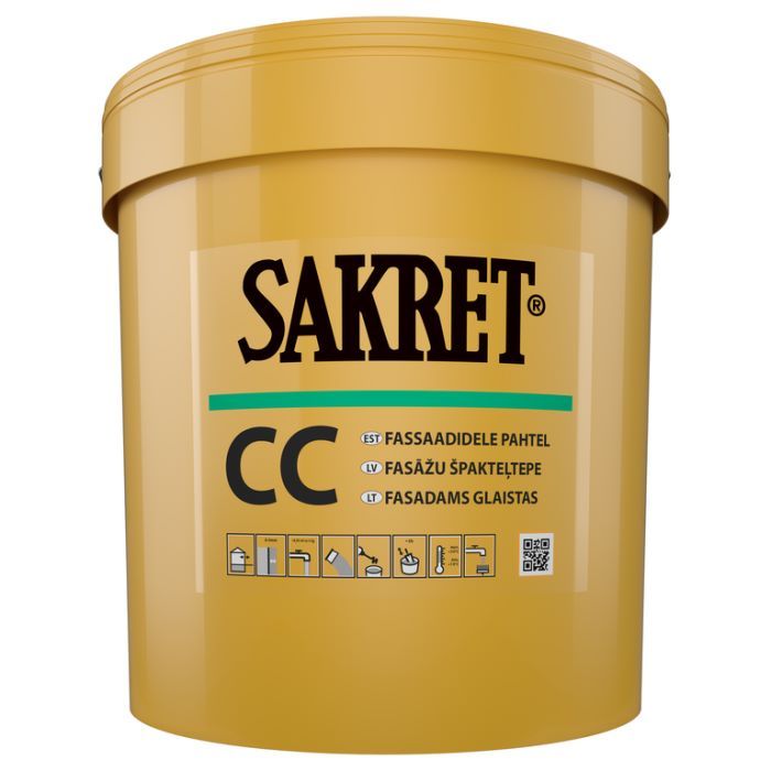 SAKRET CC Fasādes nobeiguma špaktele uz minerālas bāzes. 10 kg